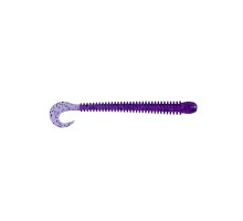 Приманка ZUB-WORM-ZANDER 108мм(4,3")-5шт, (цвет 610) фиолетовый с блестками