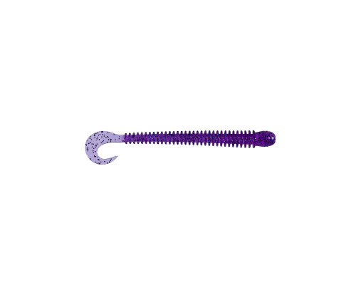 Приманка ZUB-WORM-ZANDER 108мм(4,3")-5шт, (цвет 610) фиолетовый с блестками