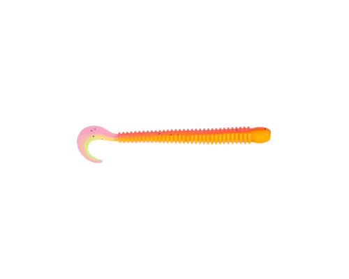 Приманка ZUB-WORM-ZANDER 135мм(5,3")-5шт, (цвет 023) розовый верх-желтый низ