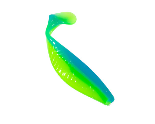 Приманка ZUB-PROVOCATOR 123мм(4,8")-5шт, (цвет 020) синий верх - желтый низ