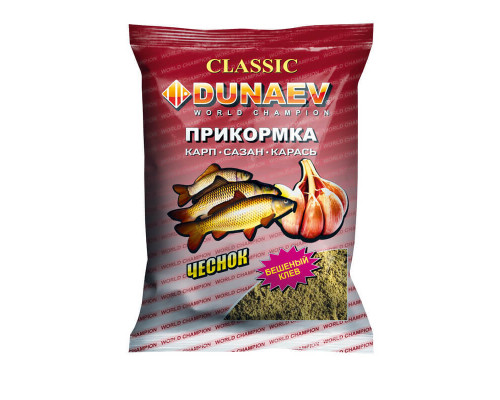 Прикормка "DUNAEV КЛАССИКА" 0.9кг Карась Чеснок Зеленая