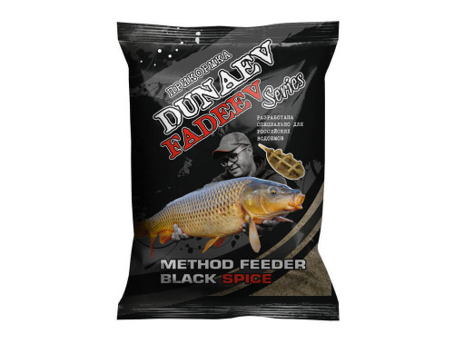 Прикормка "DUNAEV-FADEEV" 1кг Method Feeder Black Spice