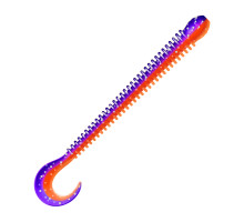 Приманка ZUB-WORM-ZANDER 135мм(5,3")-5шт, (цвет 021) фиолетовый верх -красный низ