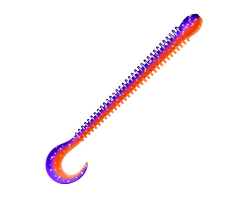 Приманка ZUB-WORM-ZANDER 135мм(5,3")-5шт, (цвет 021) фиолетовый верх -красный низ