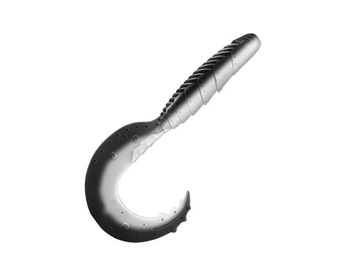Приманка ZUB-HIBINA 140мм(5,5")-3шт, (цвет 032)черный верх-белый низ