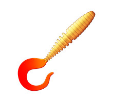 Приманка ZUB-TWIST 100мм(4")-4шт, (цвет 023) розовый верх - желтый низ