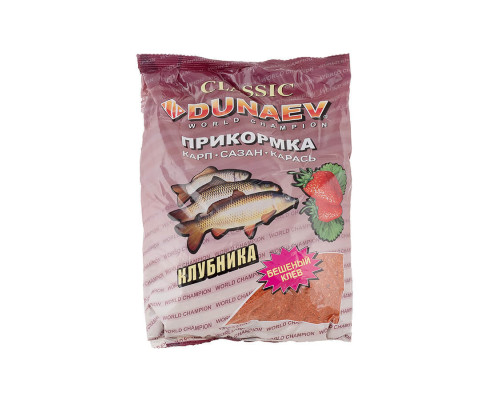 Прикормка "DUNAEV КЛАССИКА" 0.9кг Карп Клубника