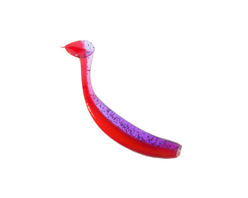 Приманка ZUB-IZI  99мм(4")-4шт, (цвет 021) фиолетовый верх - красный низ