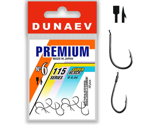 Крючок Dunaev Premium 115 # 6 (упак. 10 шт)