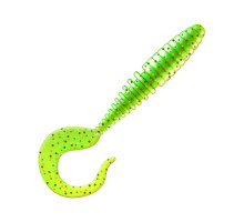 Приманка ZUB-TWIST  75мм(3")-6шт, (цвет 351) шартрез с блестками