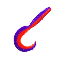 Приманка ZUB-HIBINA  95мм(3,8")-4шт, (цвет 021) фиолетовый верх-красный низ
