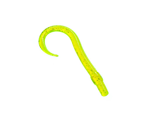 Приманка ZUB-WORM  75мм(3")-7шт, (цвет 310) желтый с блестками
