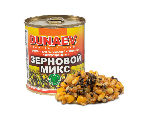 Добавка для прикормки металлобанка 320мл "Дунаев Зерновой Микс"
