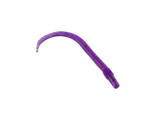 Приманка ZUB-WORM 100мм(4")-5шт, (цвет 610) фиолетовый с блестками