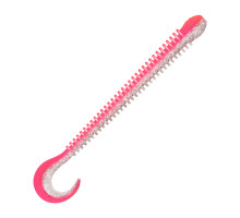 Приманка ZUB-WORM-ZANDER 108мм(4,3")-5шт, (цвет 038) розовый верх-натурал низ