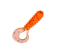 Приманка ZUB-TWIST-NANO  30мм(1,2")-15шт, (цвет 250) морковный с блестками