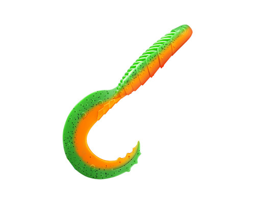 Приманка ZUB-HIBINA  95мм(3,8")-4шт, (цвет 022) зеленый верх-оранжевый низ