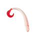 Приманка ZUB-WORM-ZANDER 108мм(4,3")-5шт, (цвет 010) белое тело-красный хвост