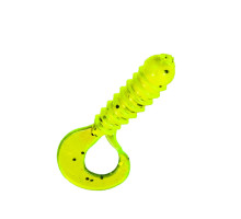 Приманка ZUB-TWIST-NANO  30мм(1,2")-15шт, (цвет 310) желтый с блестками
