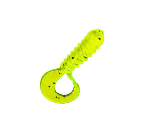 Приманка ZUB-TWIST-NANO  30мм(1,2")-15шт, (цвет 310) желтый с блестками