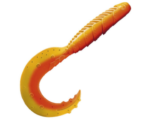 Приманка ZUB-HIBINA 140мм(5,5")-3шт, (Цвет 405) желтый верх - оранжевый низ