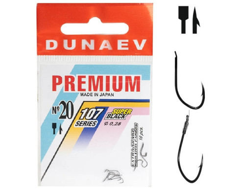 Крючок Dunaev Premium 107 #15 (упак. 10 шт)