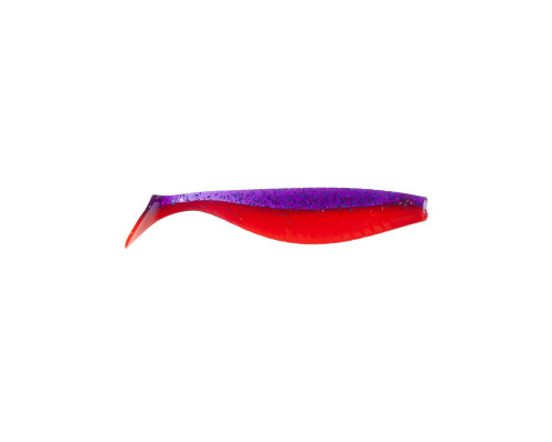 Приманка ZUB-PROVOCATOR 123мм(4,8")-5шт, (цвет 021) фиолетовый верх -красный низ