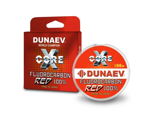Леска Dunaev Fluorocarbon RED 0.104мм 100м