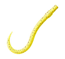 Приманка ZUB-WORM 100мм(4")-5шт, (цвет 310) желтый с блестками