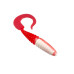 Приманка ZUB-TWIST  90мм(3,5")-5шт, (цвет 010) белое тело-красный хвост