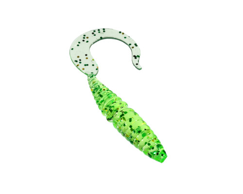 Приманка ZUB-TWIST  50мм(2")-10шт, (цвет 351) шартрез с блестками