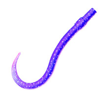 Приманка ZUB-WORM  75мм(3")-7шт, (цвет 610) фиолетовый с блестками