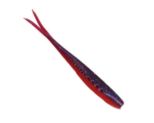 Приманка ZUB-HORDA SLAG 144мм(5,6")-4шт, (цвет 021) фиолетовый верх-красный низ