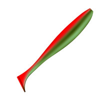 Приманка ZUB-IZI 208мм(8,2")-3шт, (цвет 035) красный верх-зеленый низ