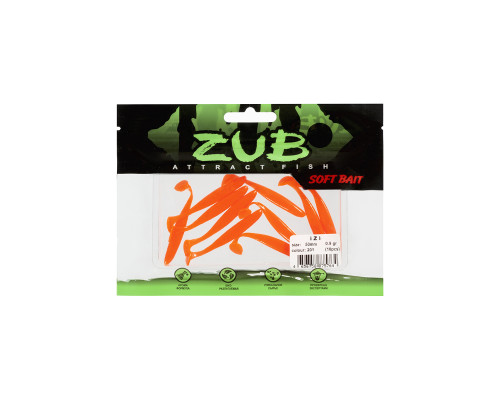 Приманка ZUB-IZI  50мм(2")-10шт, (цвет 201) оранжевый