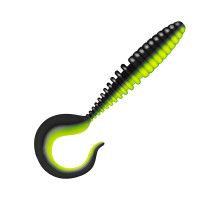 Приманка ZUB-TWIST  90мм(3,5")-5шт, (цвет 033) черный верх-желтый низ