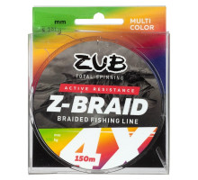 Шнур ZUB Z -BRAID MULTICOLOR 150m 0,08мм
