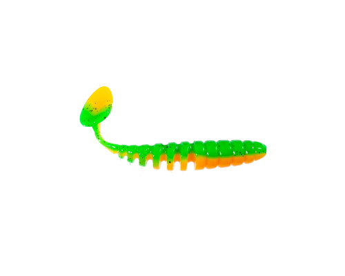 Приманка ZUB-SHAD 90мм(3,5")-5шт, (цвет 022) зеленый верх -оранжевый низ
