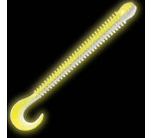 Приманка ZUB-WORM-ZANDER 108мм(4,3")-5шт, (цвет 404) желтый светящийся