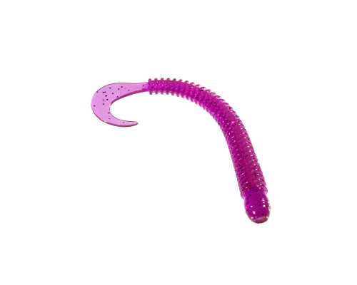 Приманка ZUB-WORM-ZANDER 108мм(4,3")-5шт, (цвет 130) маджента с блестками