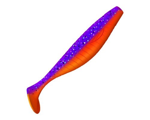 Приманка ZUB-PROVOCATOR 123мм(4,8")-5шт, (цвет 021) фиолетовый верх -красный низ