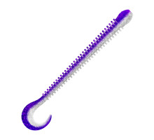 Приманка ZUB-WORM-ZANDER 135мм(5,3")-5шт, (цвет 036) фиолетовый верх-натурал низ