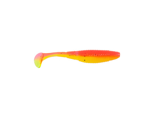 Приманка ZUB-WIBRA 90мм(3,5")-5шт, (цвет 023) желтый верх-розовый низ
