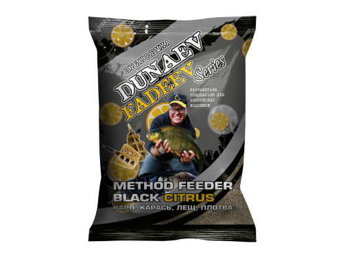 Прикормка "DUNAEV-FADEEV" 1кг Feeder Method Black Citrus