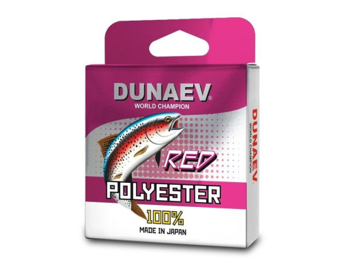 Леска Dunaev Polyester RED 0.185мм 100м