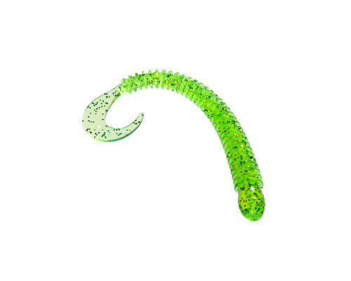 Приманка ZUB-WORM-ZANDER 108мм(4,3")-5шт, (цвет 351) шартрез с блестками