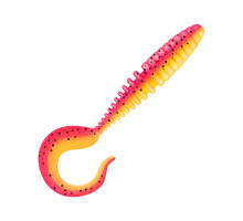 Приманка ZUB-TWIST  90мм(3,5")-5шт, (цвет 023) розовый верх - желтый низ