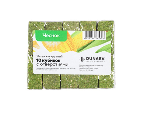 Жмых DUNAEV кукурузный  Чеснок 300г.