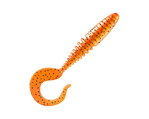 Приманка ZUB-TWIST  90мм(3,5")-5шт, (цвет 250) морковный с блестками