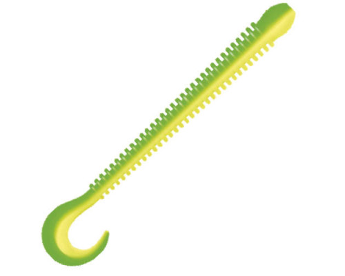 Приманка ZUB-WORM-ZANDER 108мм(4,3")-5шт, (Цвет 407)зеленый верх - желтый низ